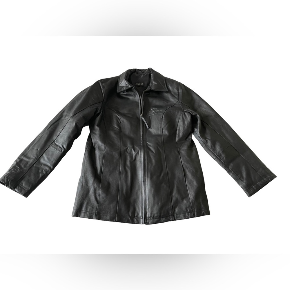 NWT Men’s Burk’s Bay Black Genuine Leather Jacket In Size XXL